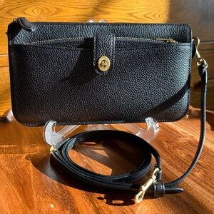 Coach Noa Pop Up Messenger Crossbody Black Leather C4816